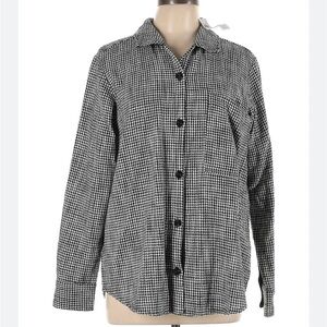 ABERCROMBIE & FITCH | NWOT LARGE CHECKERED-GINGHAM OVERSIZED TWEED SHIRT